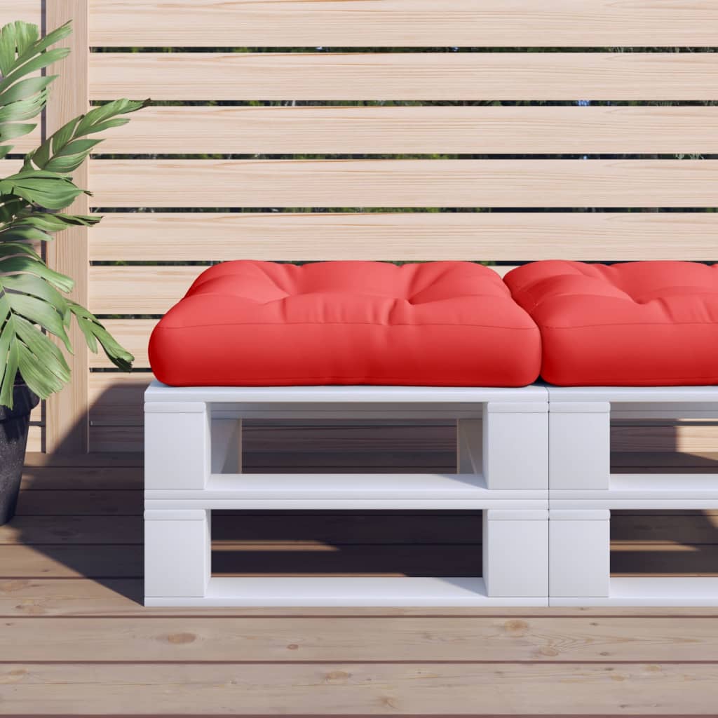 vidaXL Blazina za kavč iz palet rdeča 60x60x12 cm