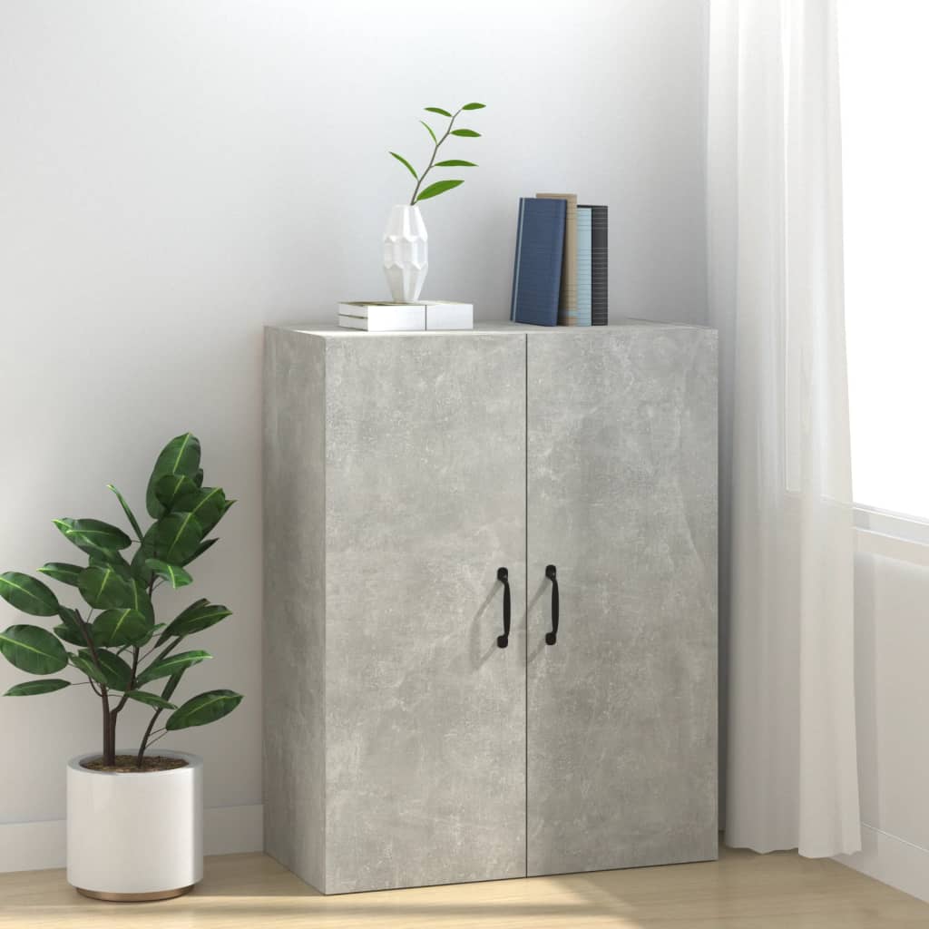 vidaXL Viseča omarica betonsko siva 69,5x34x90 cm konstruiran les