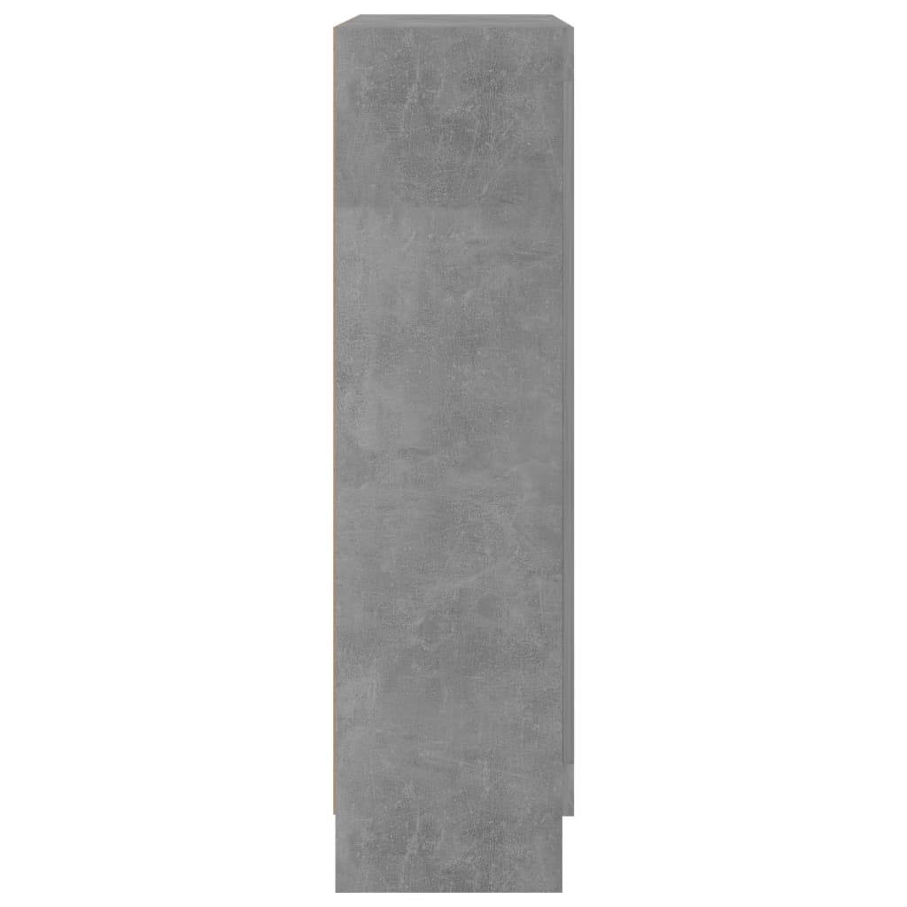 vidaXL Knjižna omara betonsko siva 82,5x30,5x115 cm iverna plošča