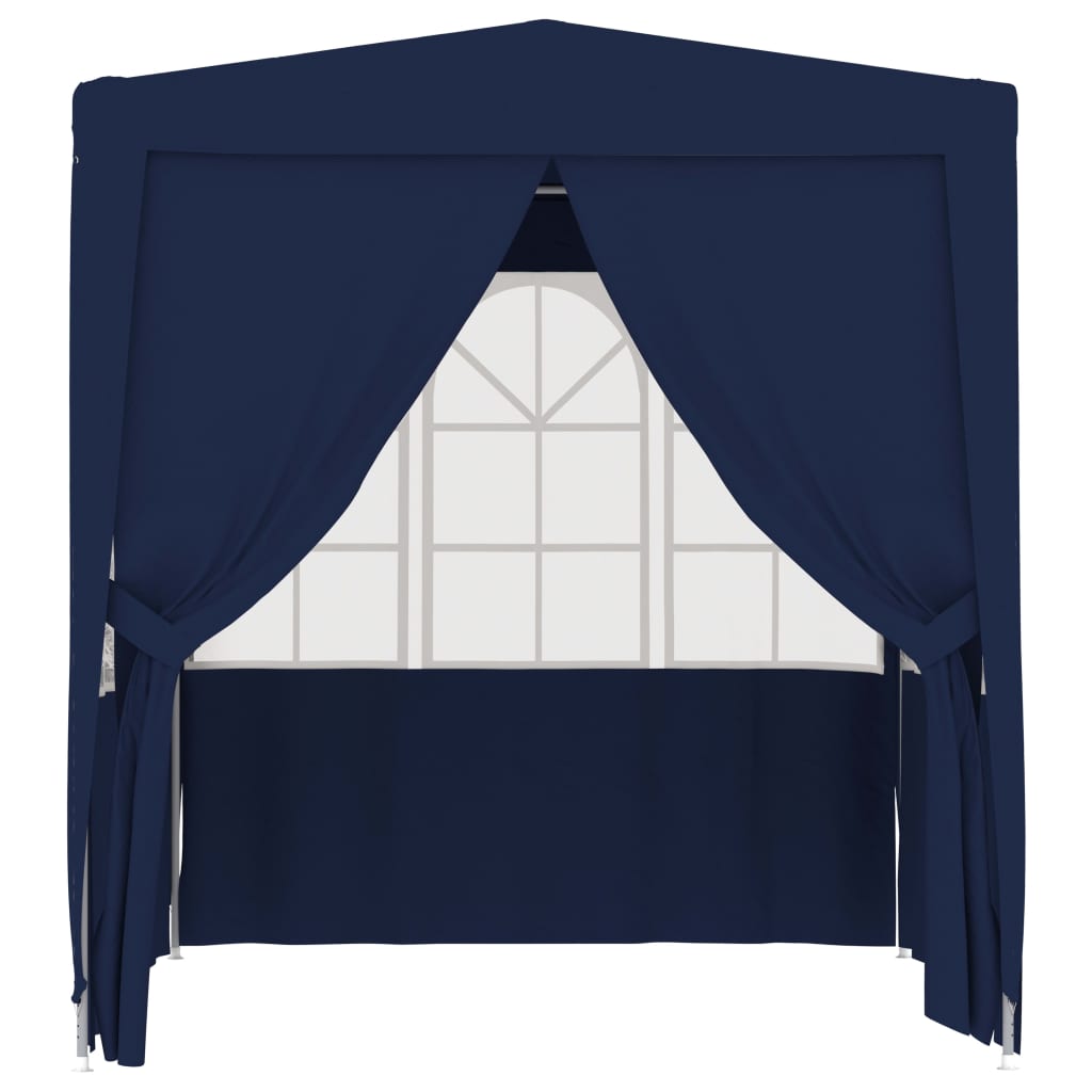 vidaXL Profesionalen vrtni šotor s stranicami 2x2 m moder 90 g/m²