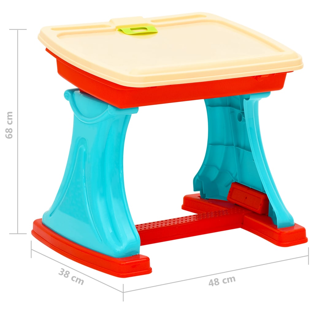 vidaXL Otroška učna miza s stojalom nastavljiva