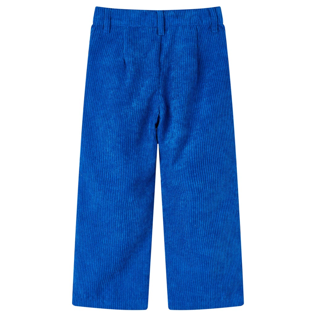Otroške hlače rebrasti žamet kobalt modra 92