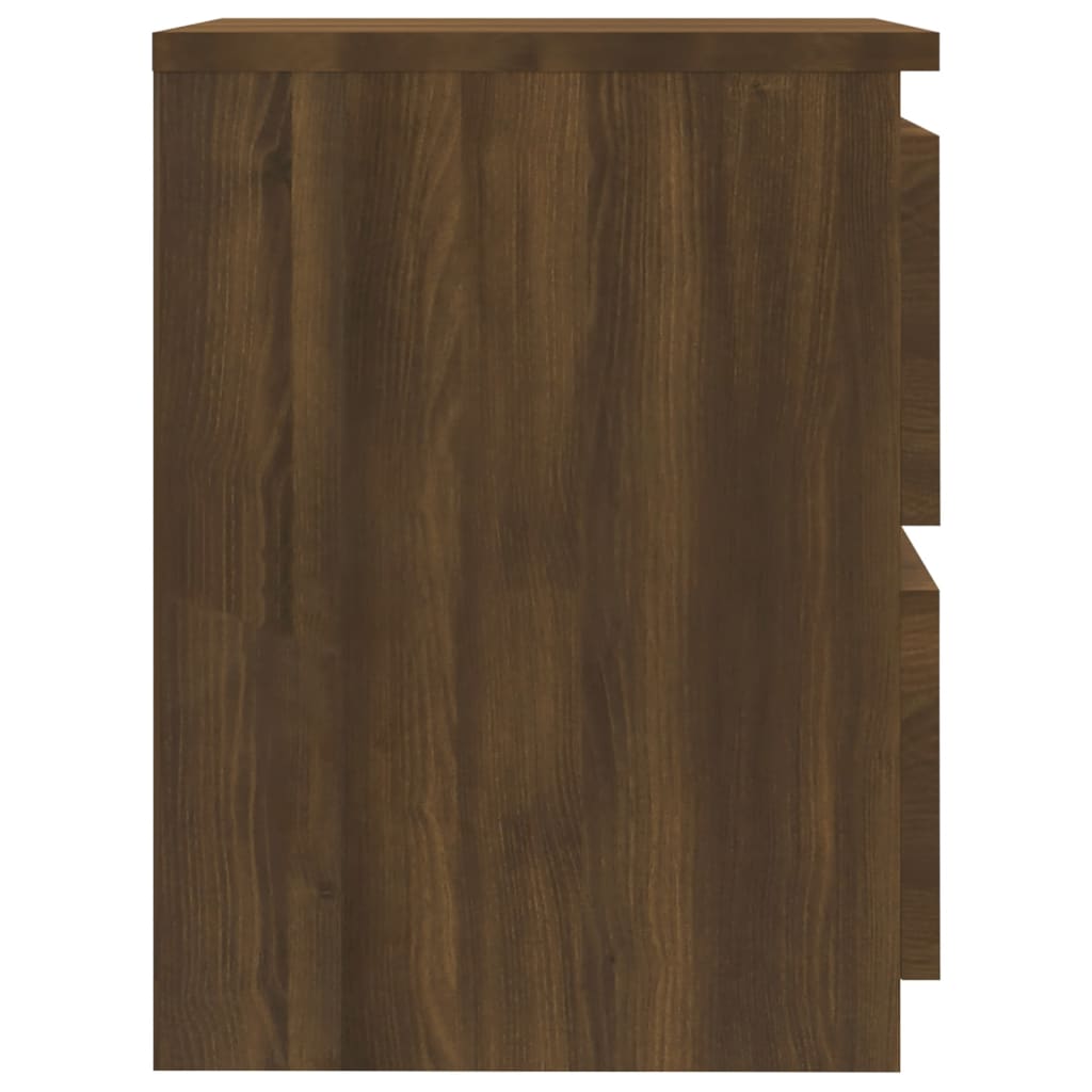 vidaXL Nočna omarica 2 kosa rjavi hrast 30x30x40 cm konstruiran les