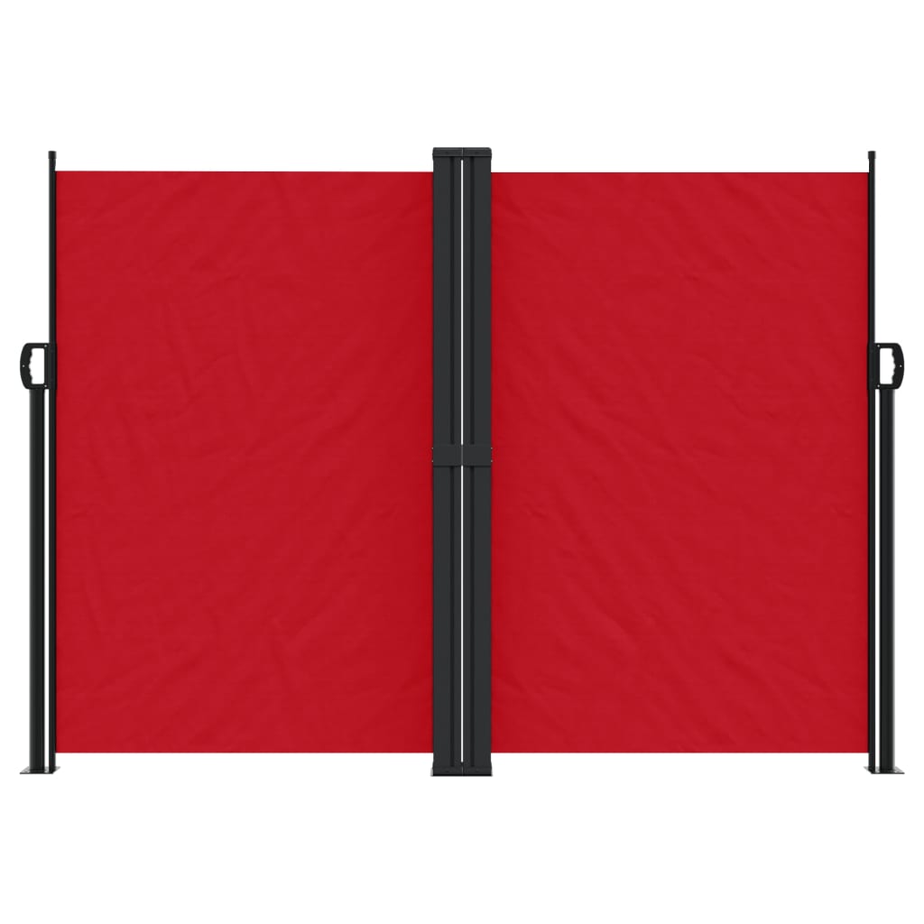 vidaXL Zložljiva stranska tenda rdeča 180x1200 cm