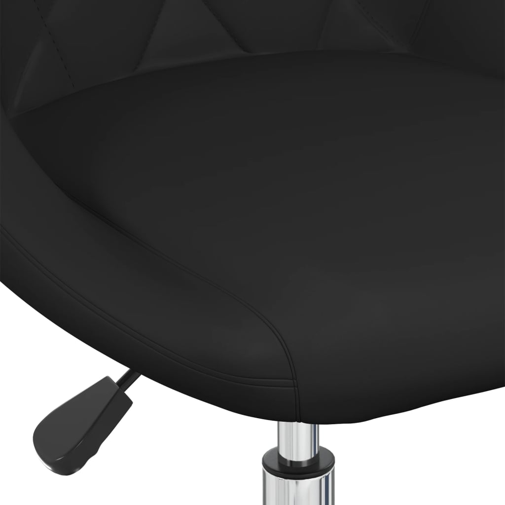 vidaXL Vrtljivi jedilni stoli 6 kosov črno umetno usnje