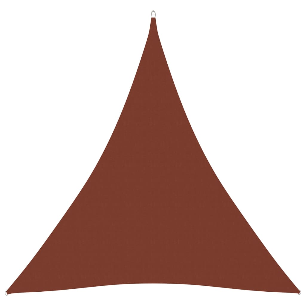 vidaXL Senčno jadro oksford blago trikotno 4x4x4 m terakota