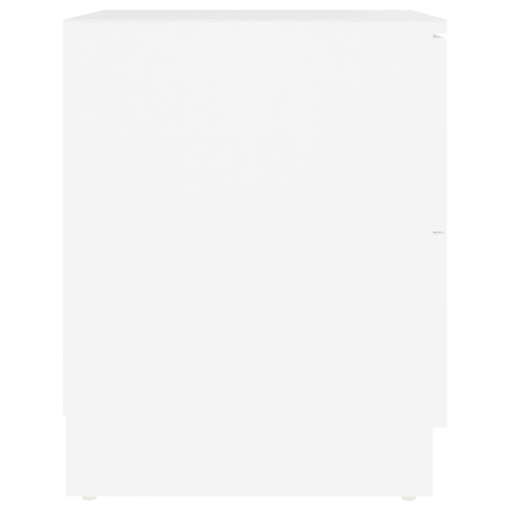 vidaXL Nočna omarica bela 40x40x50 cm iverna plošča