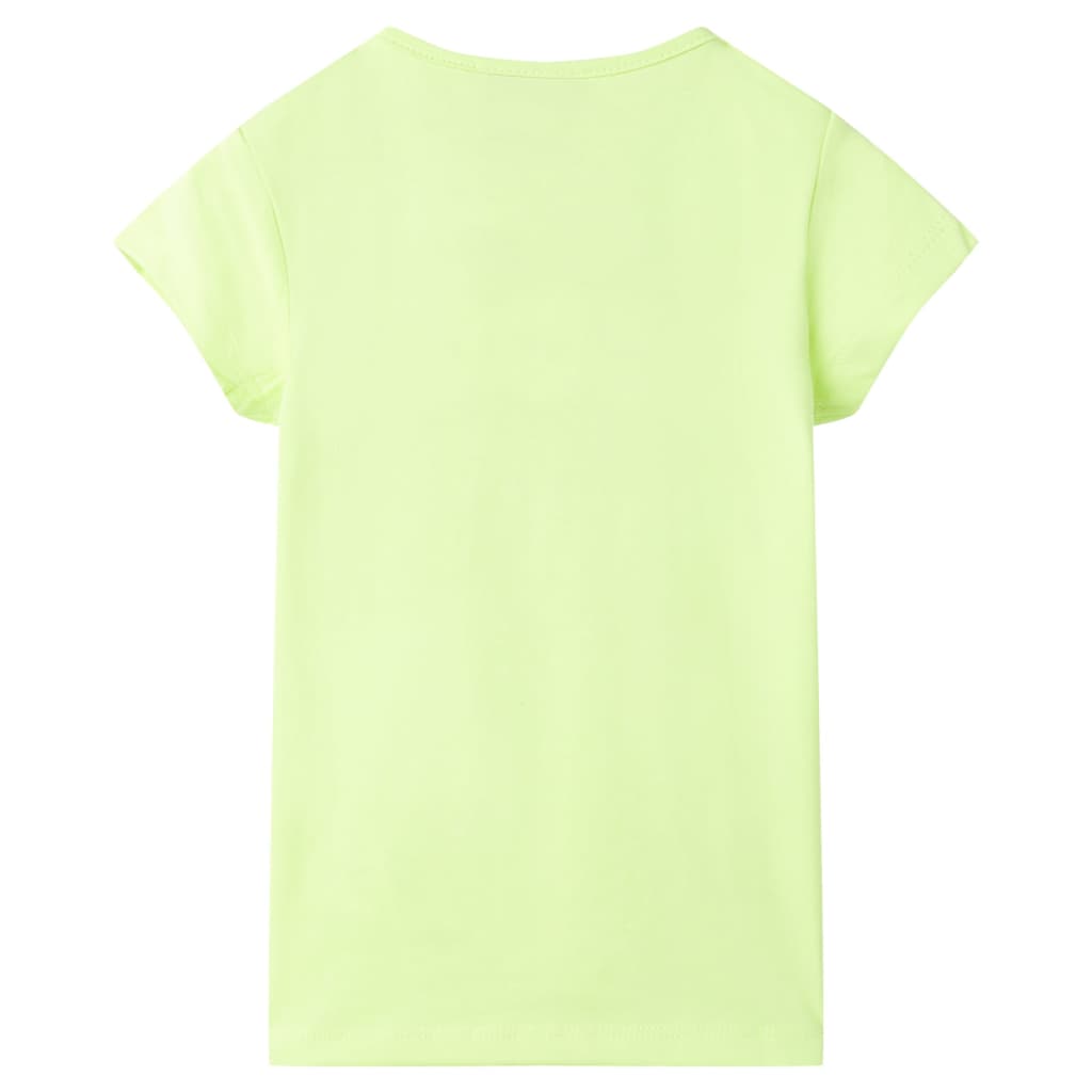 Otroška majica s kratkimi rokavi fluorescentno rumena 92