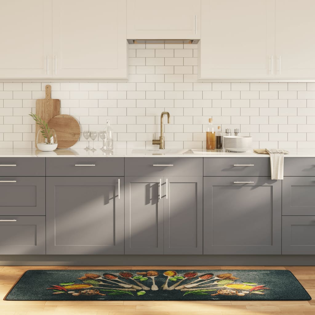 vidaXL Kuhinjska preproga večbarvna 60x180 cm pralna nedrseča