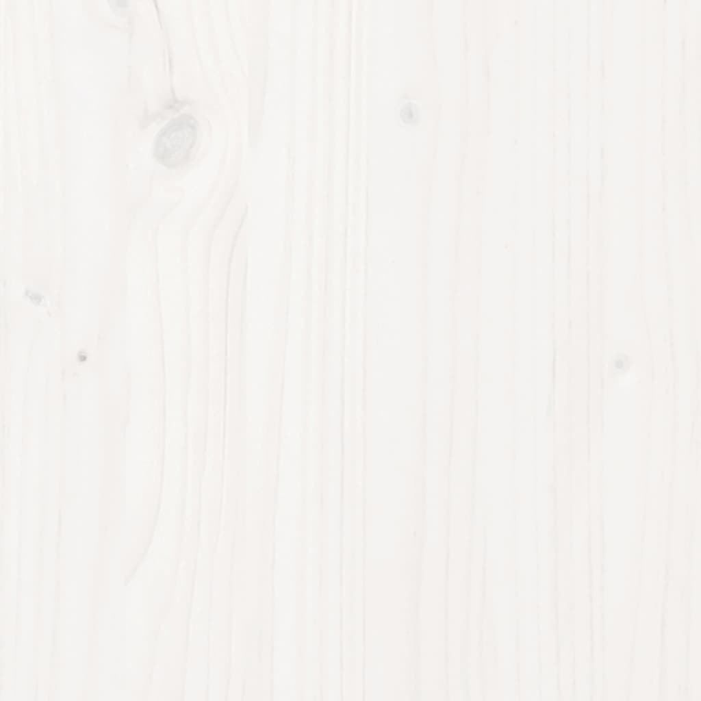vidaXL Posteljni okvir bel iz trdnega lesa 120x200 cm