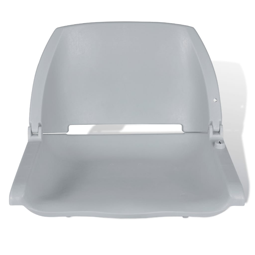 vidaXL Zložljiv sedež za čoln brez blazine siv 41x51x48 cm