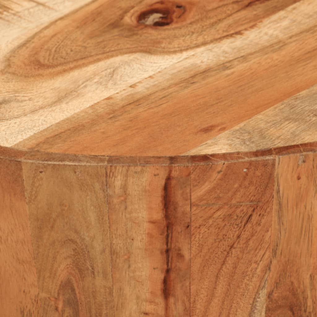 vidaXL Klubska mizica Ø52x30 cm trden akacijev les