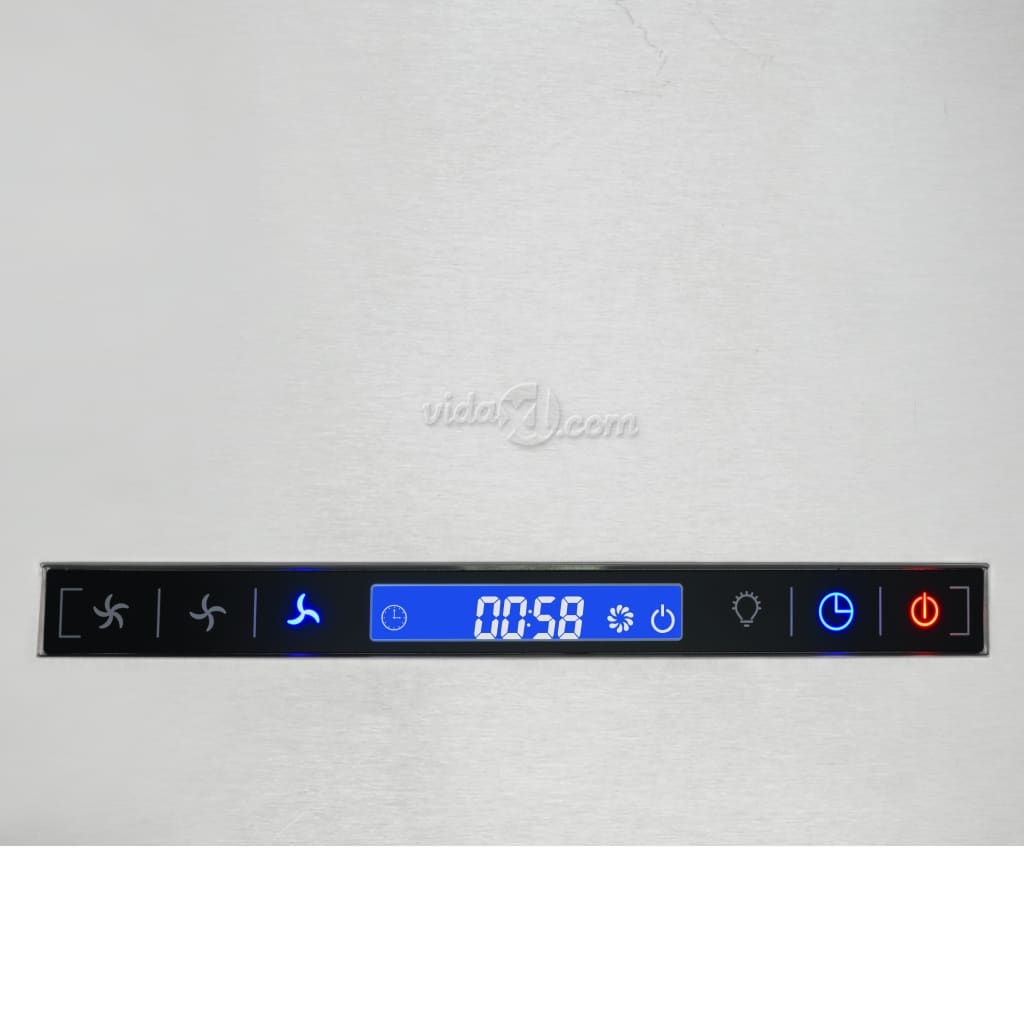 vidaXL Viseča kuhinjska napa s senzorjem na dotik LCD 55 cm jeklo