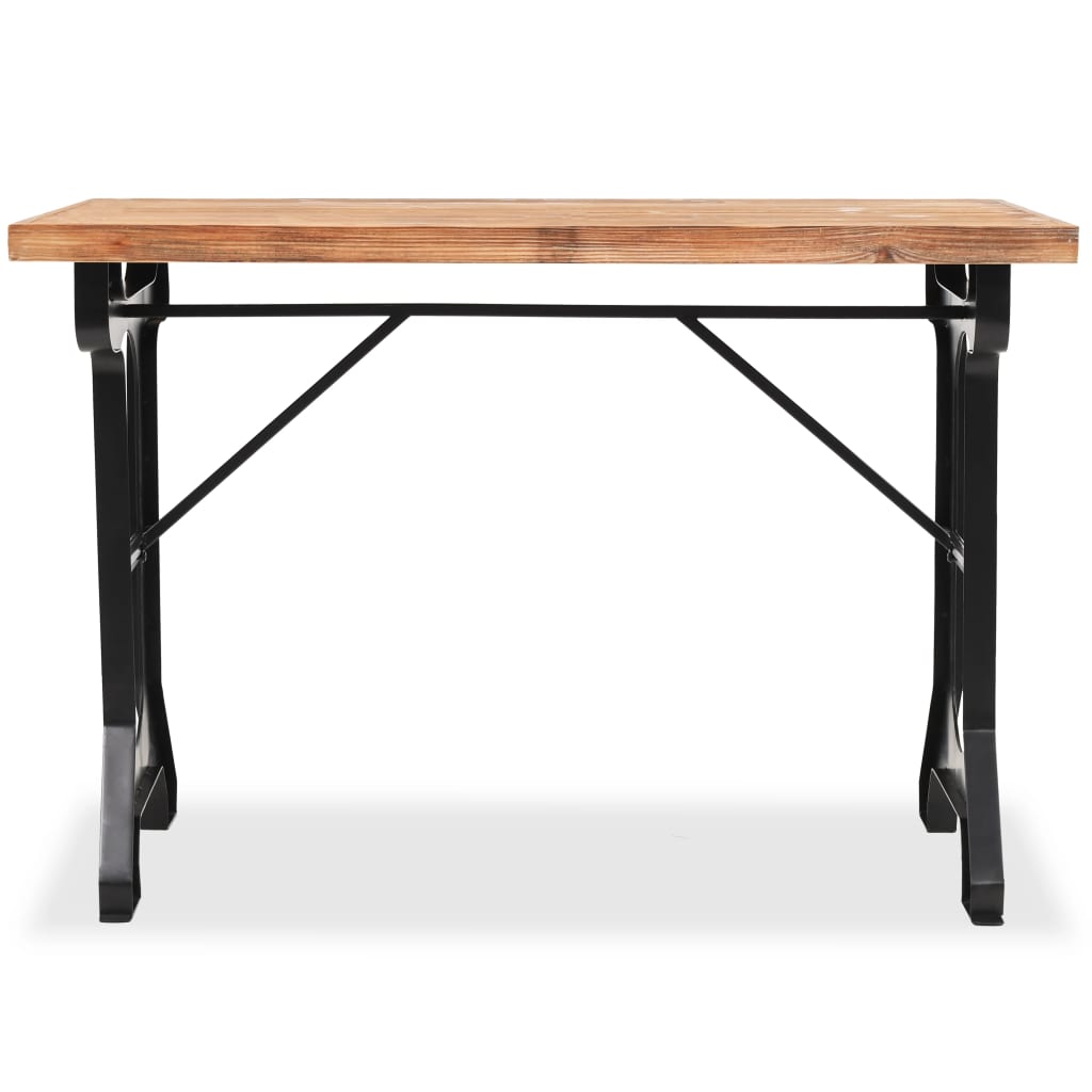 vidaXL Jedilna miza s površino iz masivnega jelševega lesa 122x65x82 cm