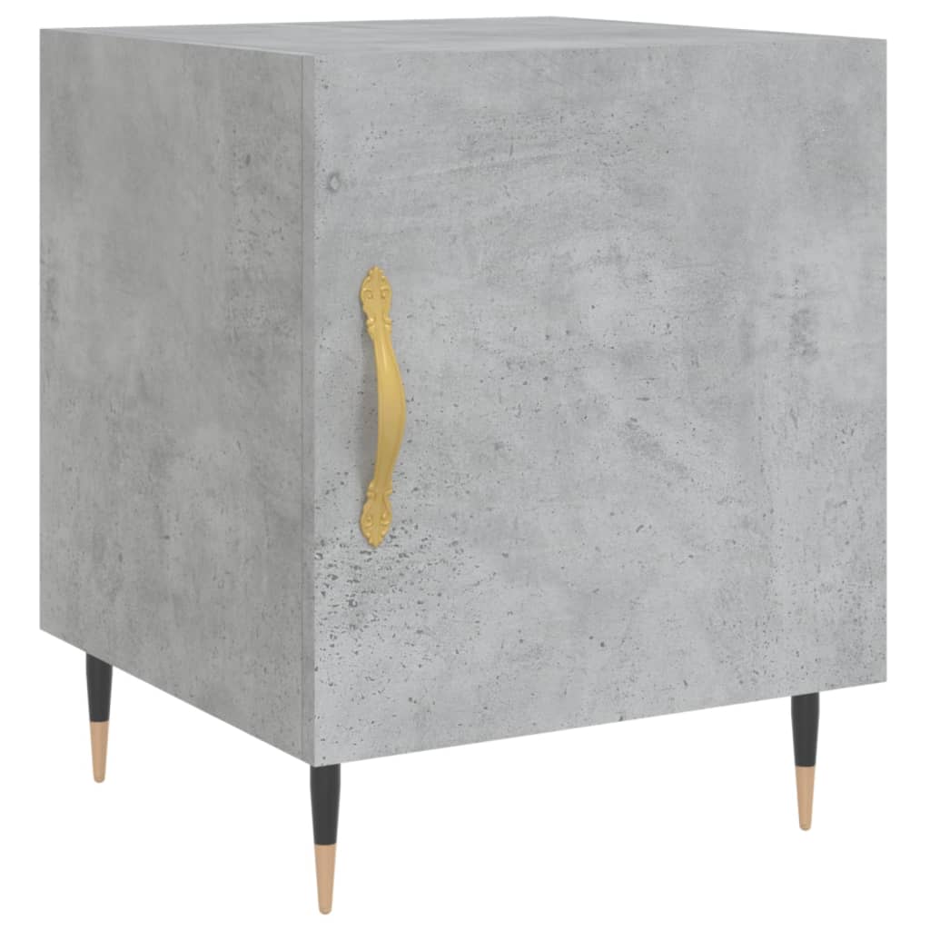 vidaXL Nočna omarica betonsko siva 40x40x50 cm inženirski les