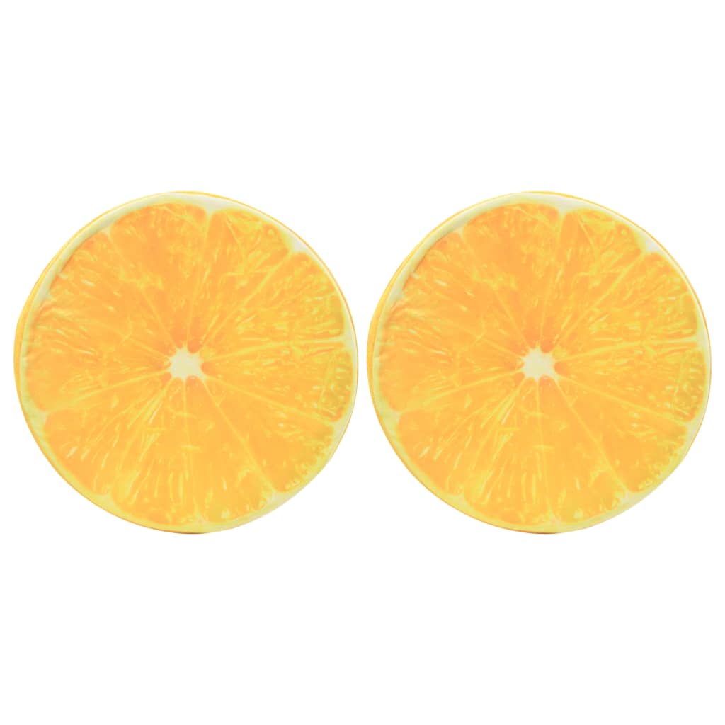 vidaXL Blazine 2 kosa s potiskom pomaranče