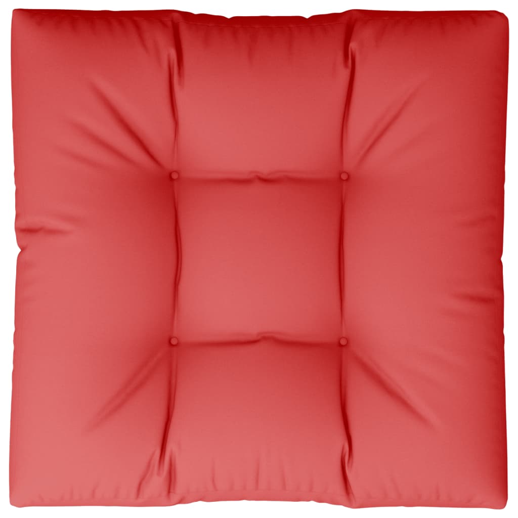 vidaXL Blazina za kavč iz palet rdeča 80x80x12 cm