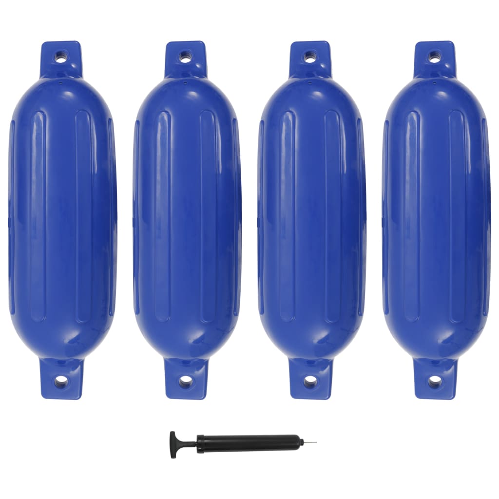 vidaXL Odbojniki za čoln 4 kosi modri 58,5x16,5 cm PVC