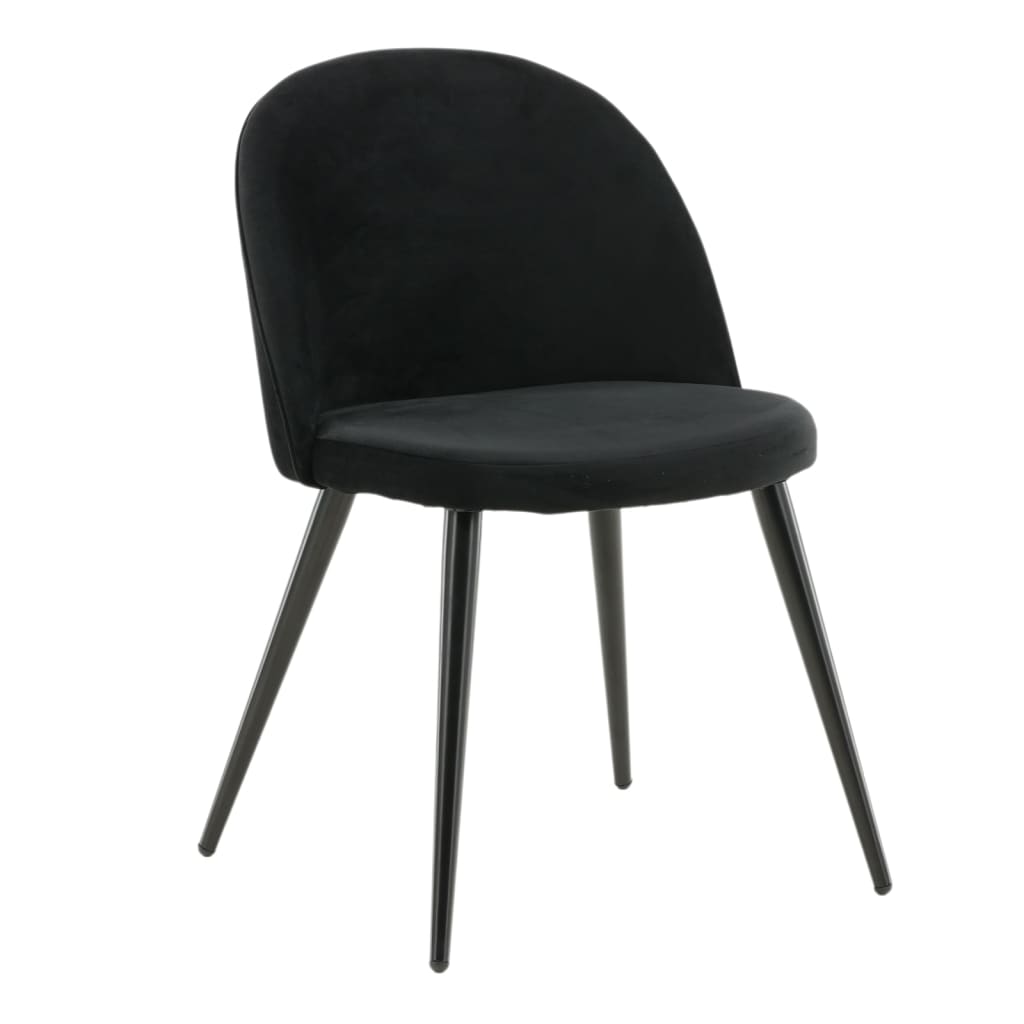 Venture Home Jedilni stoli 2 kosa Velvet žamet črne barve