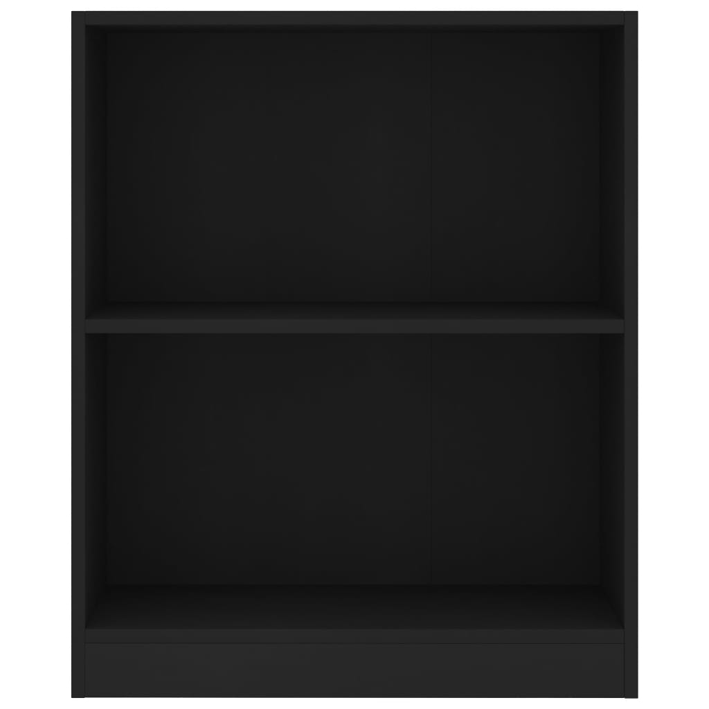 vidaXL Knjižna omara črna 60x24x76 cm konstruiran les