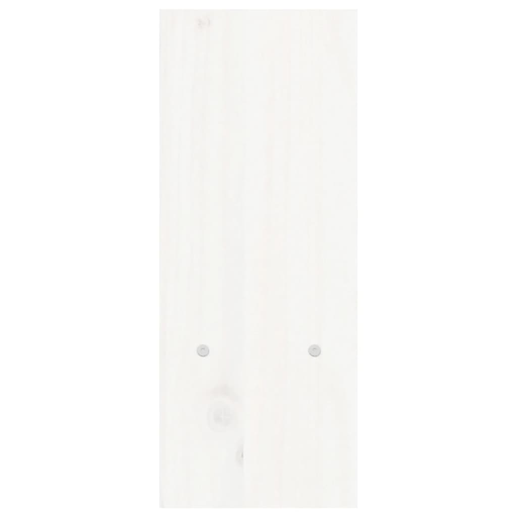 vidaXL Stojalo za zaslon bele barve (39-72)x17x43 cm trdna borovina