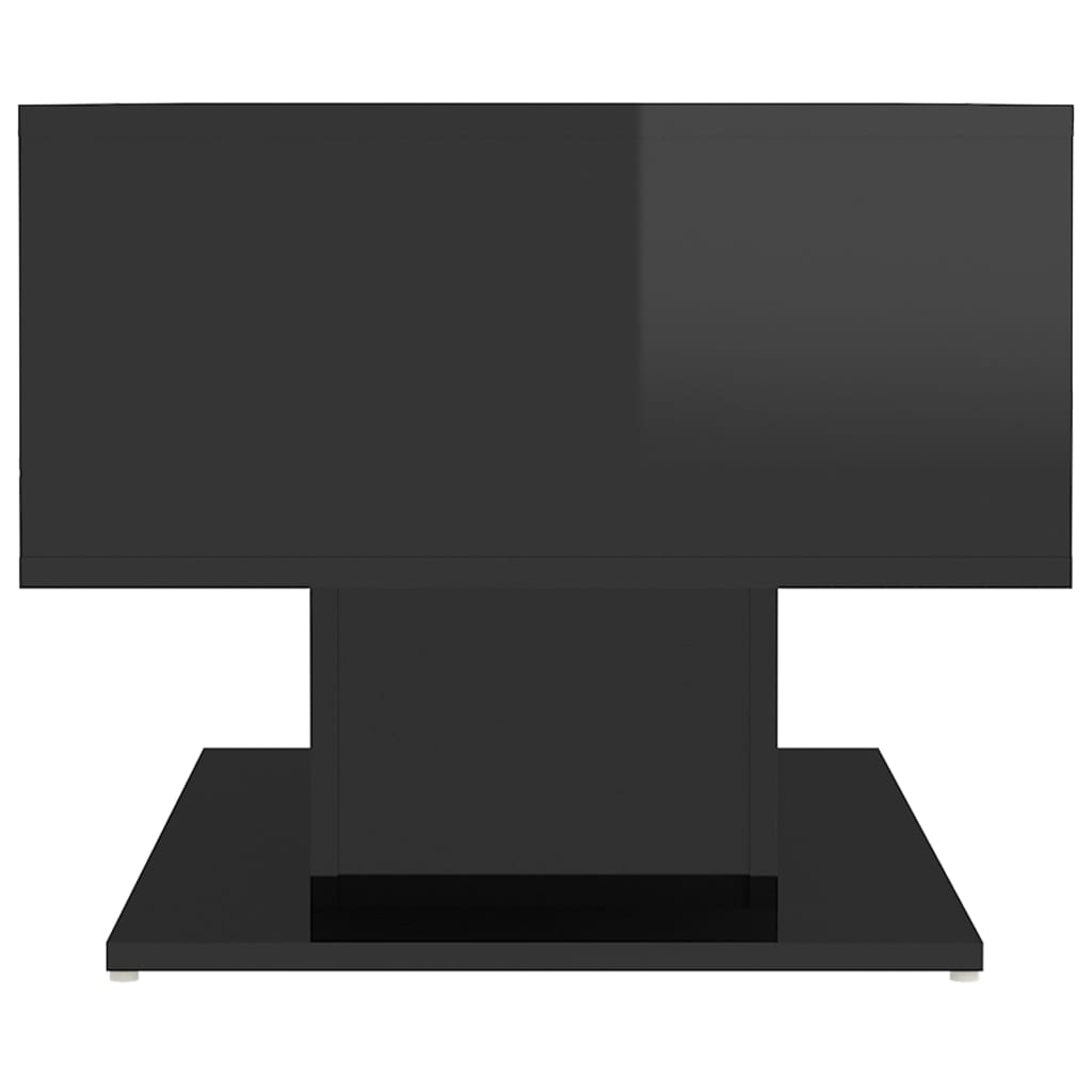vidaXL Klubska mizica visok sijaj črna 103,5x50x44,5 cm iverna plošča