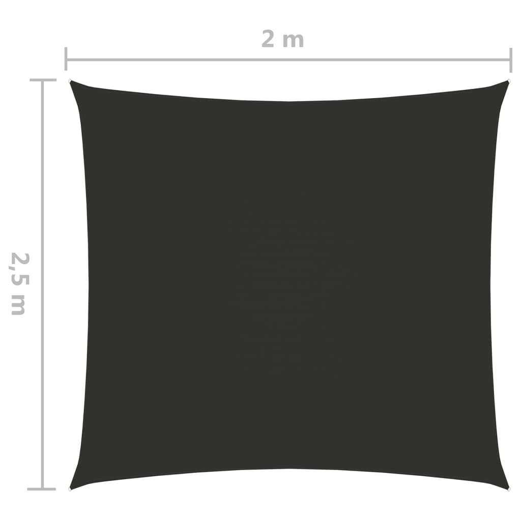 vidaXL Senčno jadro oksford blago pravokotno 2x2,5 m antracitno