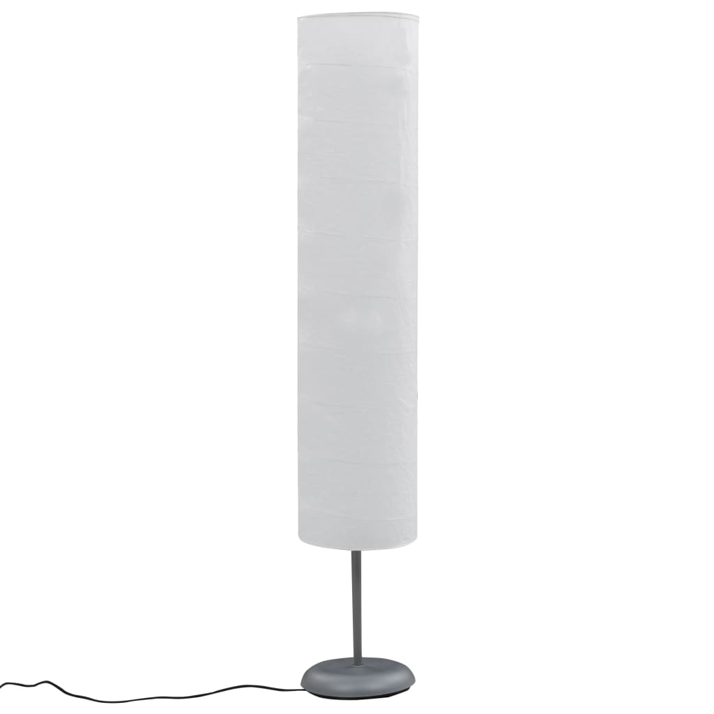 vidaXL Stoječa svetilka s stojalom 121 cm bela E27