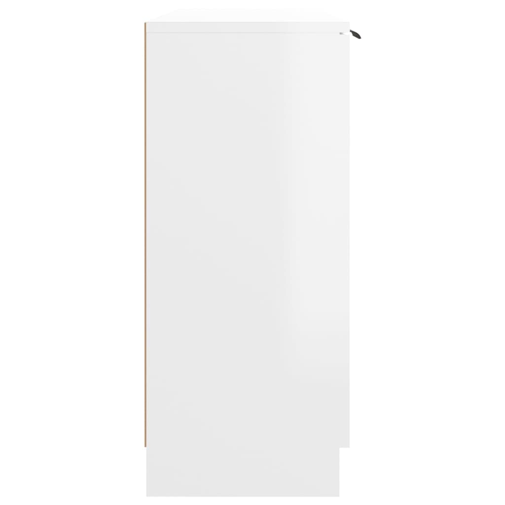 vidaXL Komoda visok sijaj bela 90,5x30x70 cm konstruiran les