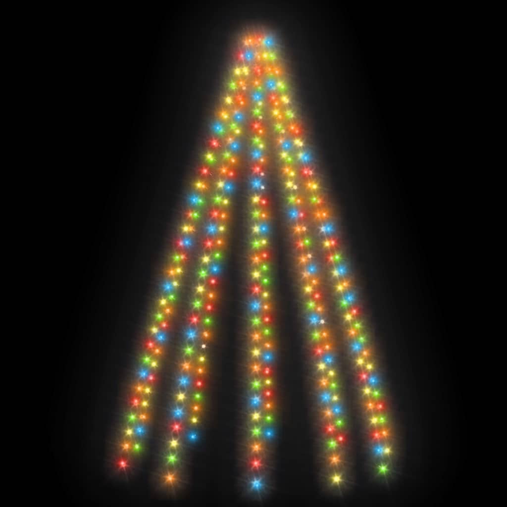 vidaXL Lučke za novoletno jelko 250 LED lučk barvne 250 cm
