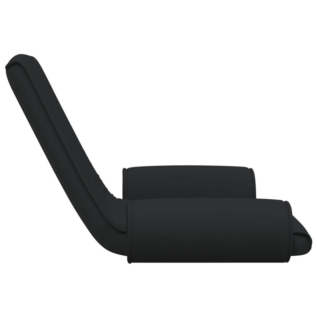 vidaXL Zložljiv talni stol črno blago