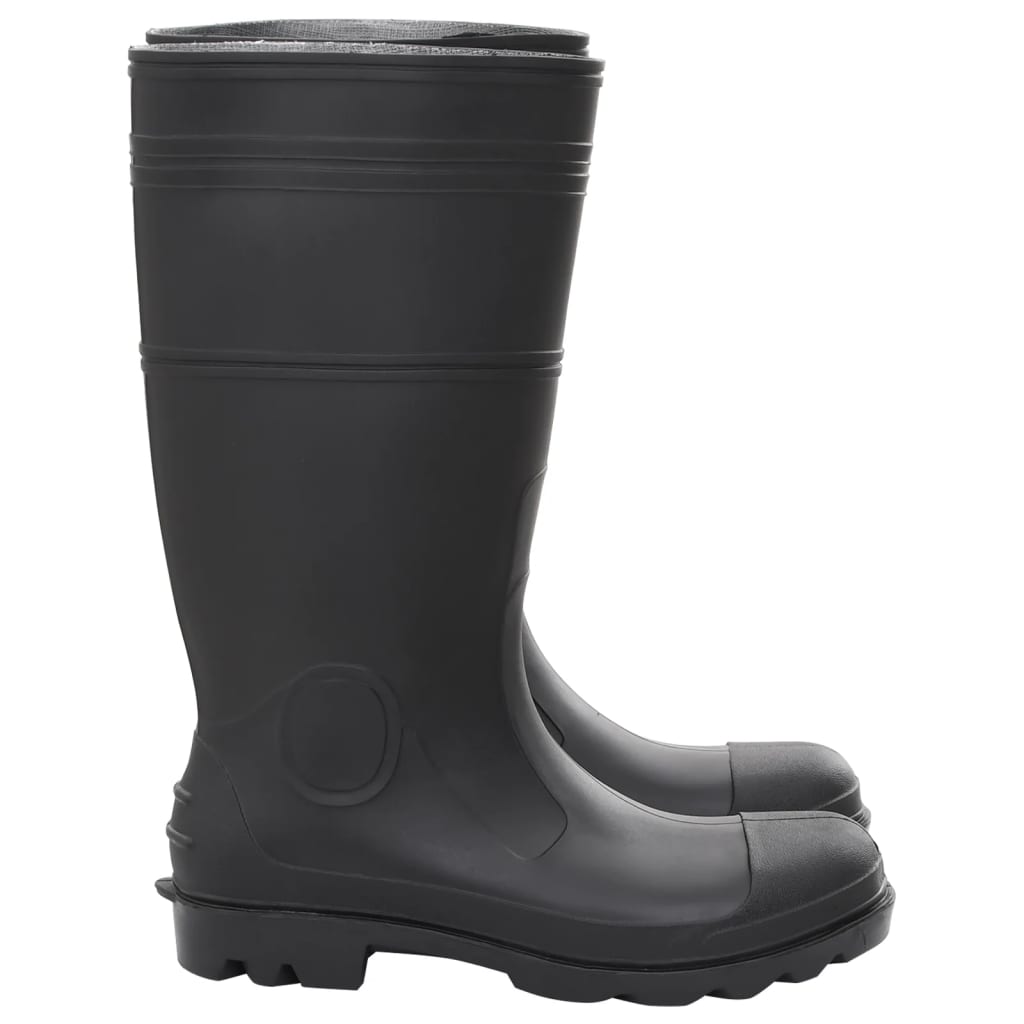 vidaXL Dežni škornji črni velikost 45 PVC