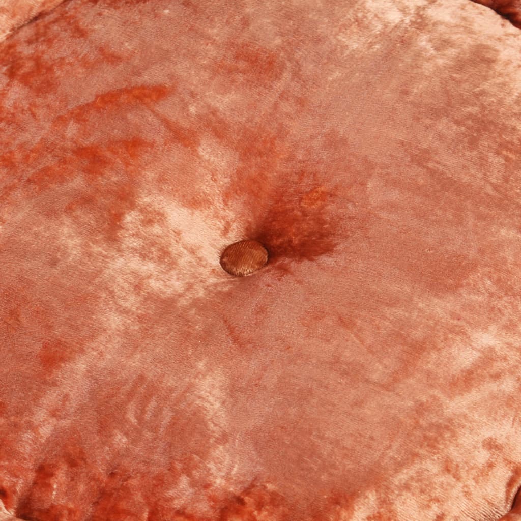 vidaXL Okrogel tabure iz žameta 40x20 cm rjaste barve