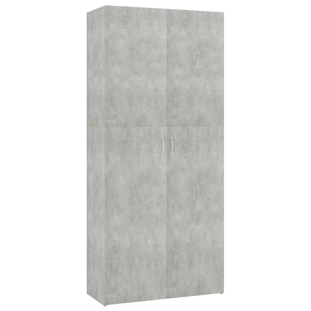 vidaXL Omara za čevlje betonsko siva 80x35,5x180 cm iverna plošča