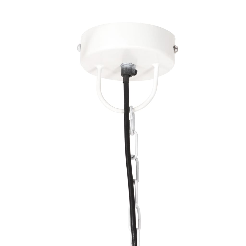 vidaXL Industrijska viseča svetilka 25 W bela okrogla 32 cm E27