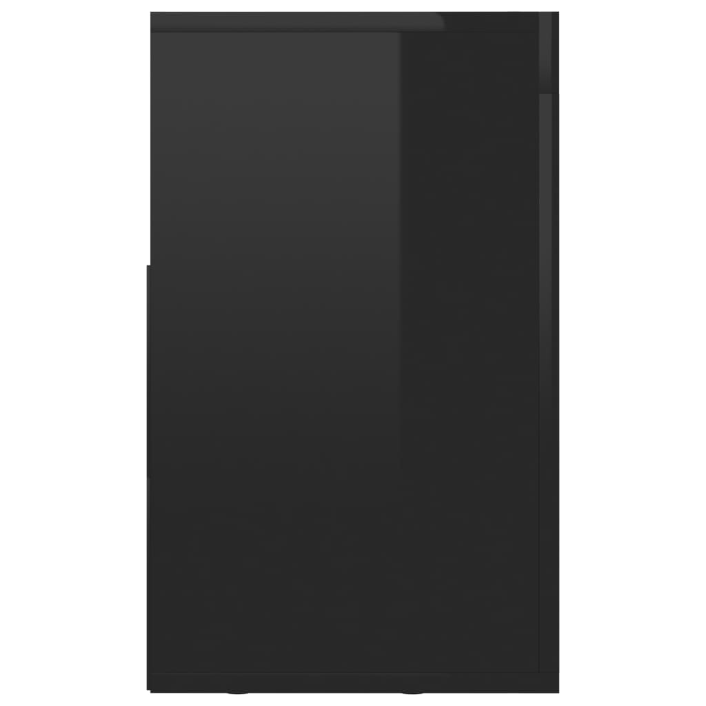 vidaXL TV omarica visok sijaj črna 120x30x50 cm iverna plošča