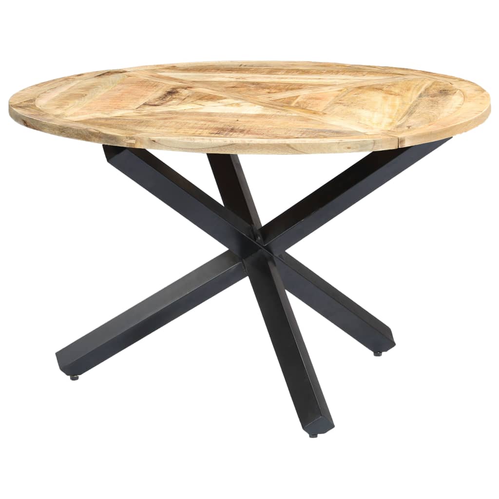 vidaXL Jedilna miza okrogla 120x76 cm trden mangov les
