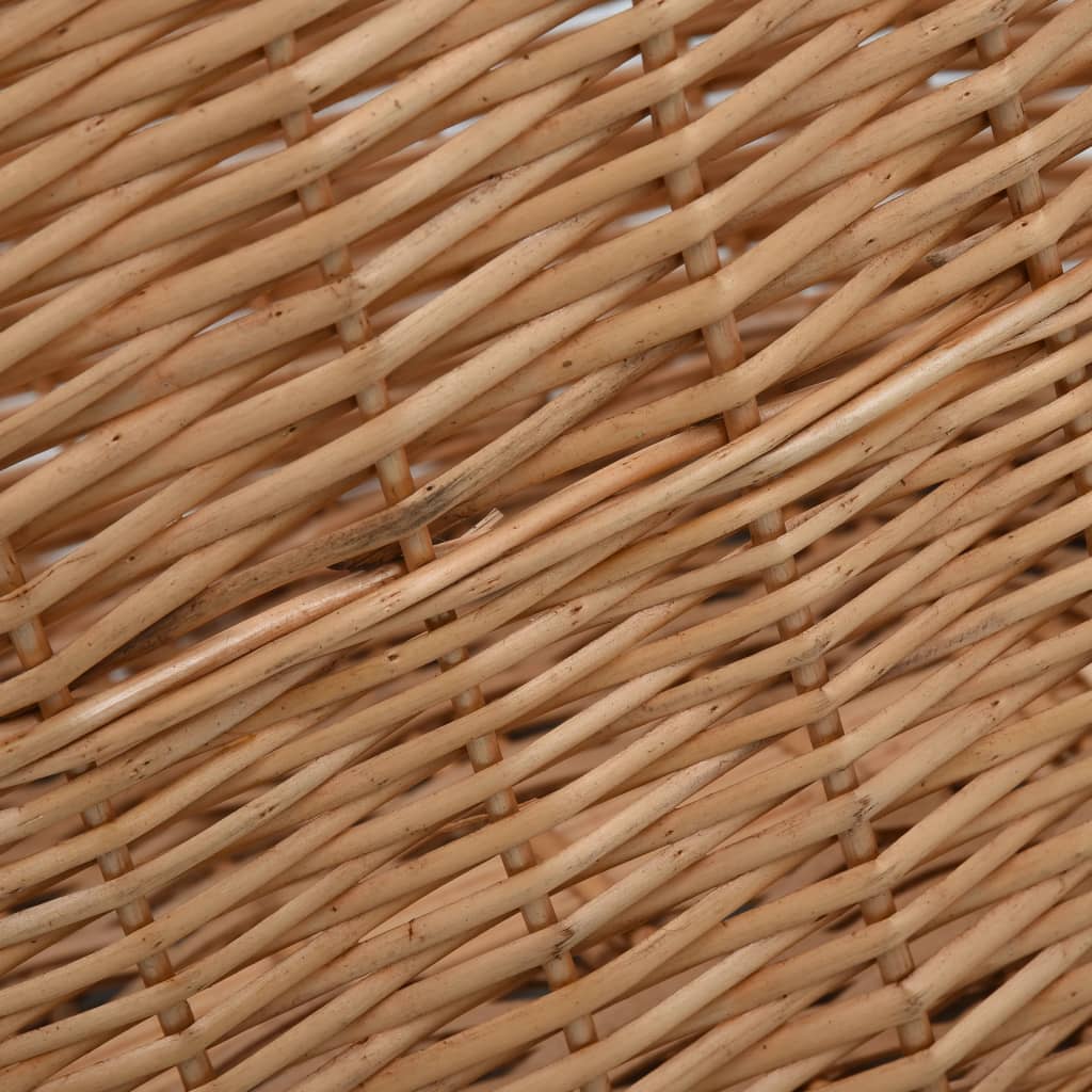 vidaXL Košara za drva z ročaji za prenašanje 78x54x34 cm naravna vrba