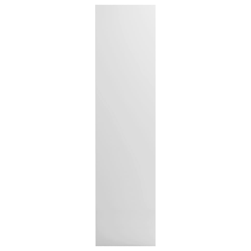 vidaXL Garderobna omara visok sijaj bela 50x50x200 cm iverna plošča