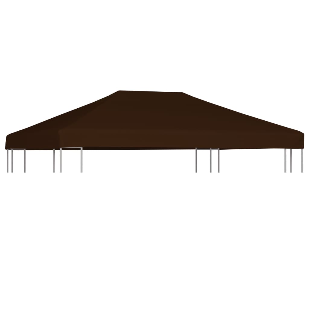 vidaXL Streha za paviljon 310 g/m² 3x4 m rjava