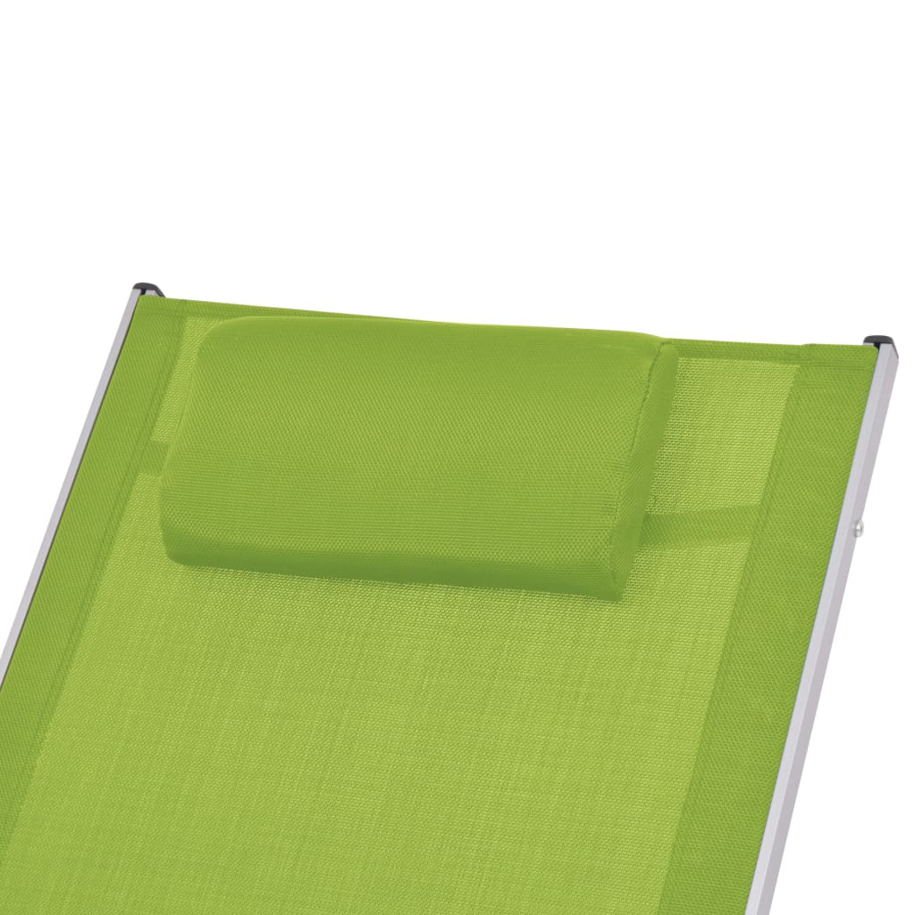 vidaXL Zunanji gugalni stol zelen tekstil