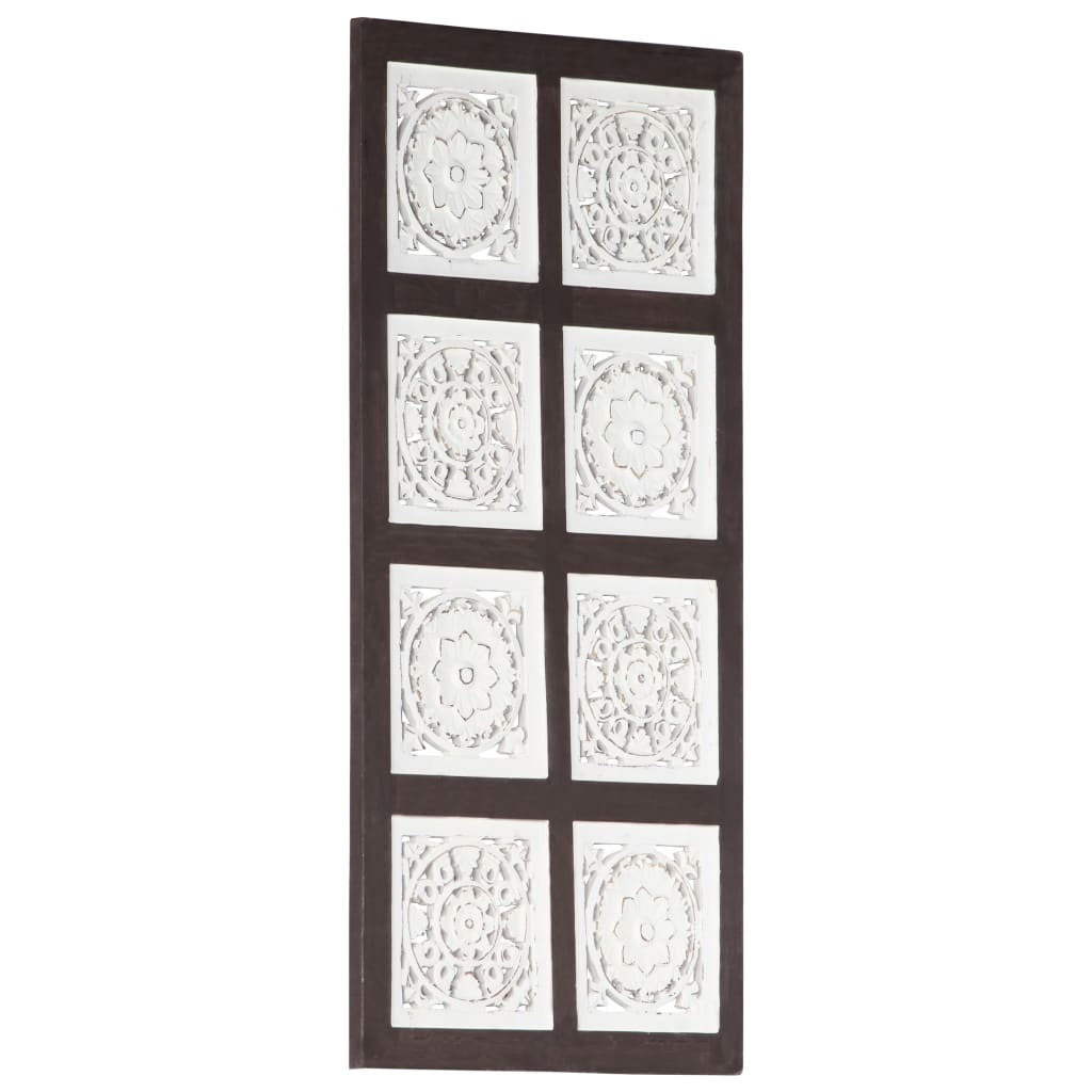 vidaXL Ročno izrezljani stenski panel MDF 40x80x1,5 cm rjav in bel