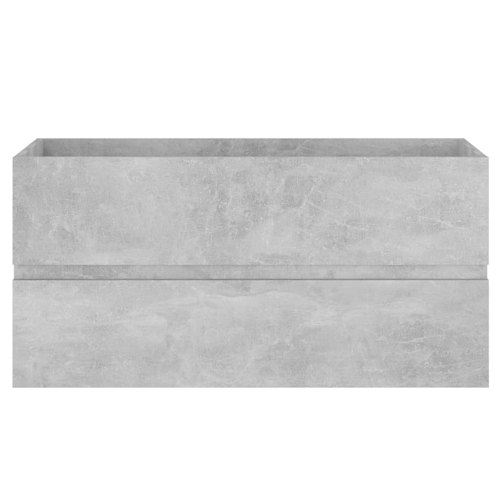 vidaXL Omarica za umivalnik betonsko siva 90x38,5x45 cm iverna plošča