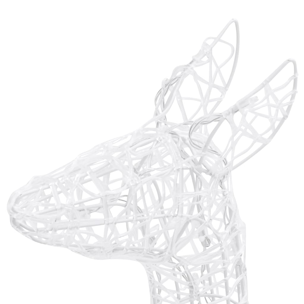 vidaXL Božična dekoracija družina jelenov 300 hladno belih LED lučk