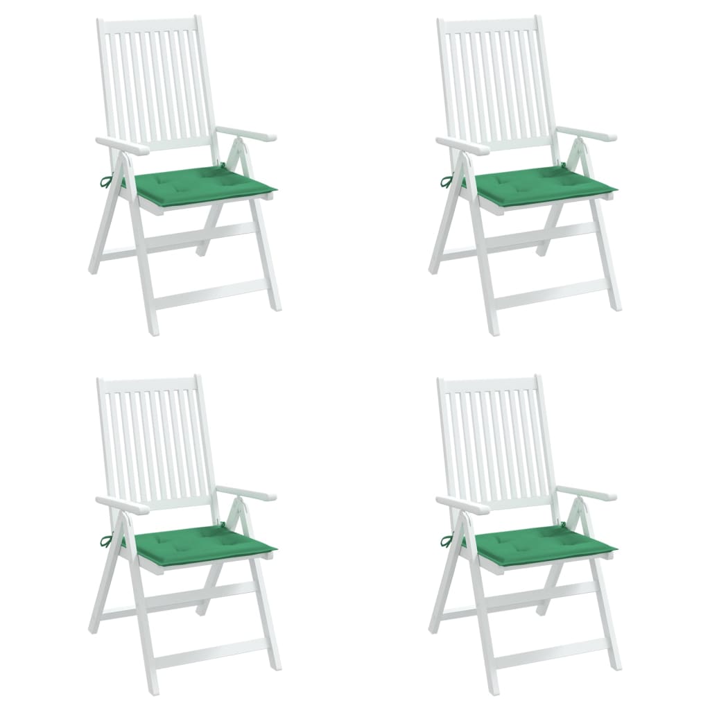 vidaXL Blazine za vrtne stole 4 kosi zelene 50x50x3 cm oxford tkanina