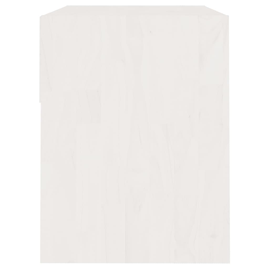 vidaXL Nočna omarica 2 kosa bela 40x31x40 cm trdna borovina