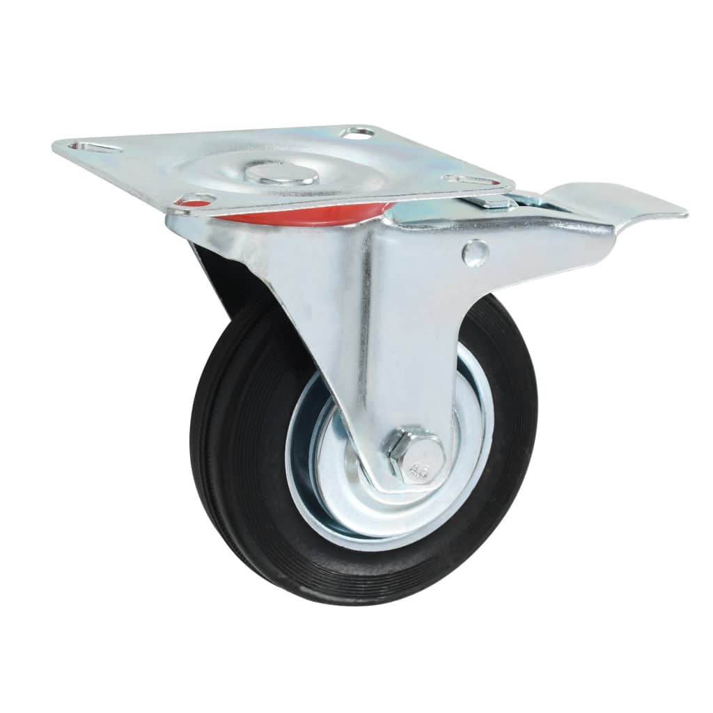 vidaXL Gibljiva kolesa z dvojnimi zavorami 4 kosi 100 mm