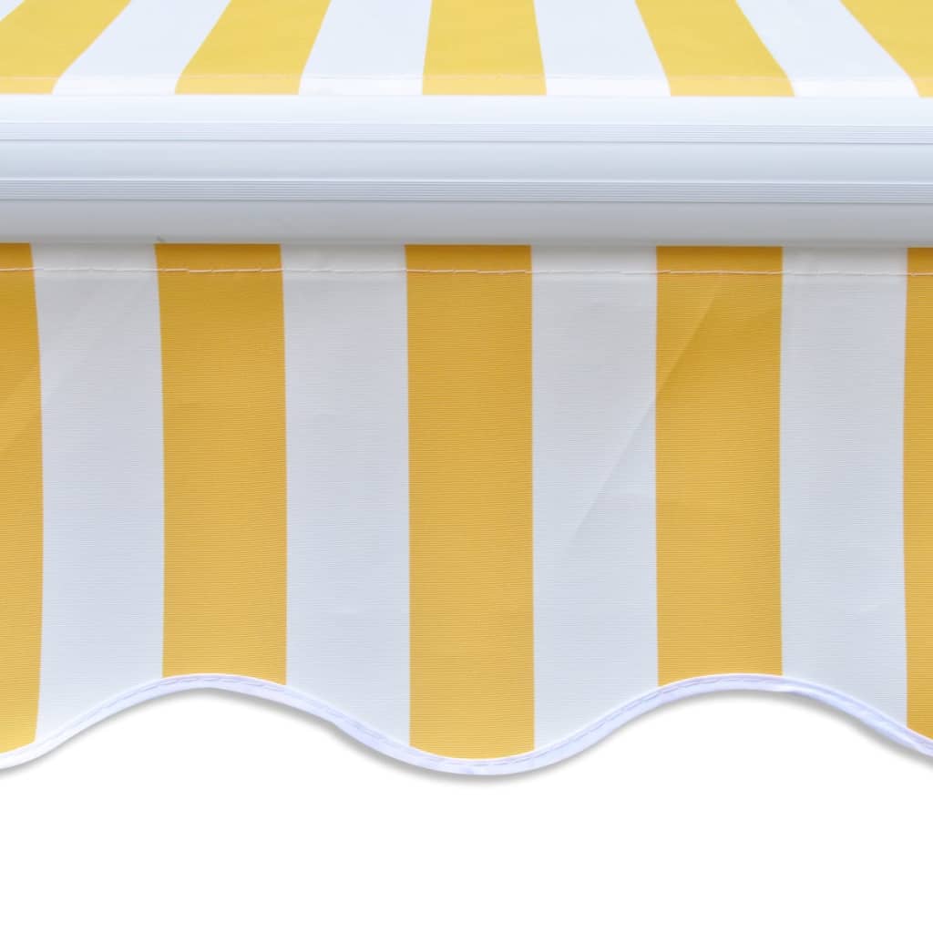 vidaXL Ročno zložljiva tenda 300 cm rumeno/bela