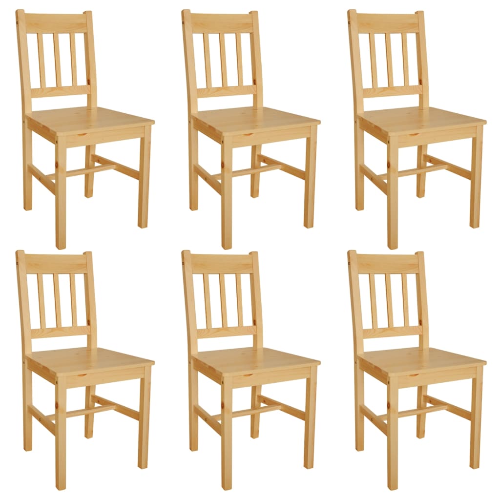 vidaXL Jedilni stoli 6 kosov iz borovine