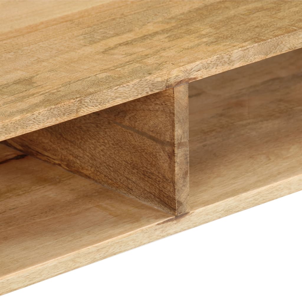 vidaXL Klubska mizica iz trdnega mangovega lesa 100x60x45 cm